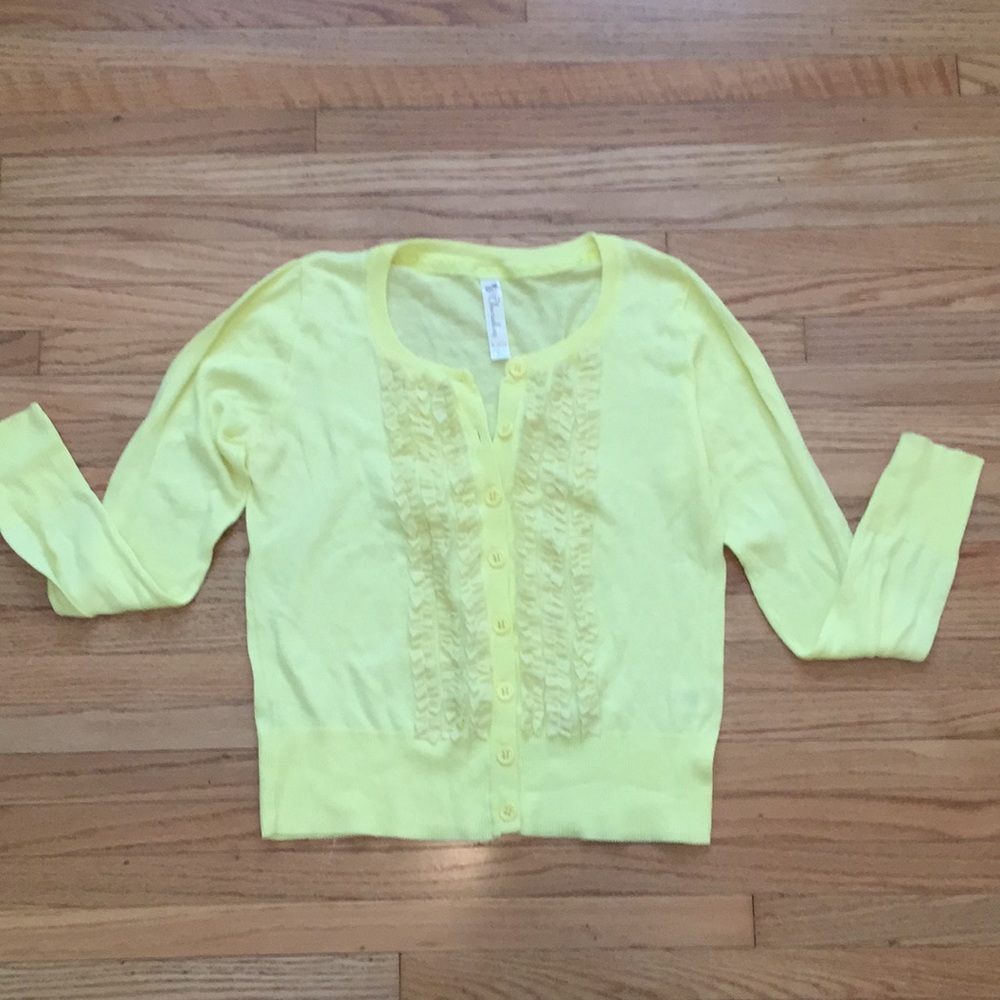 Yellow cardigan Cherokee L 10/12 EUC